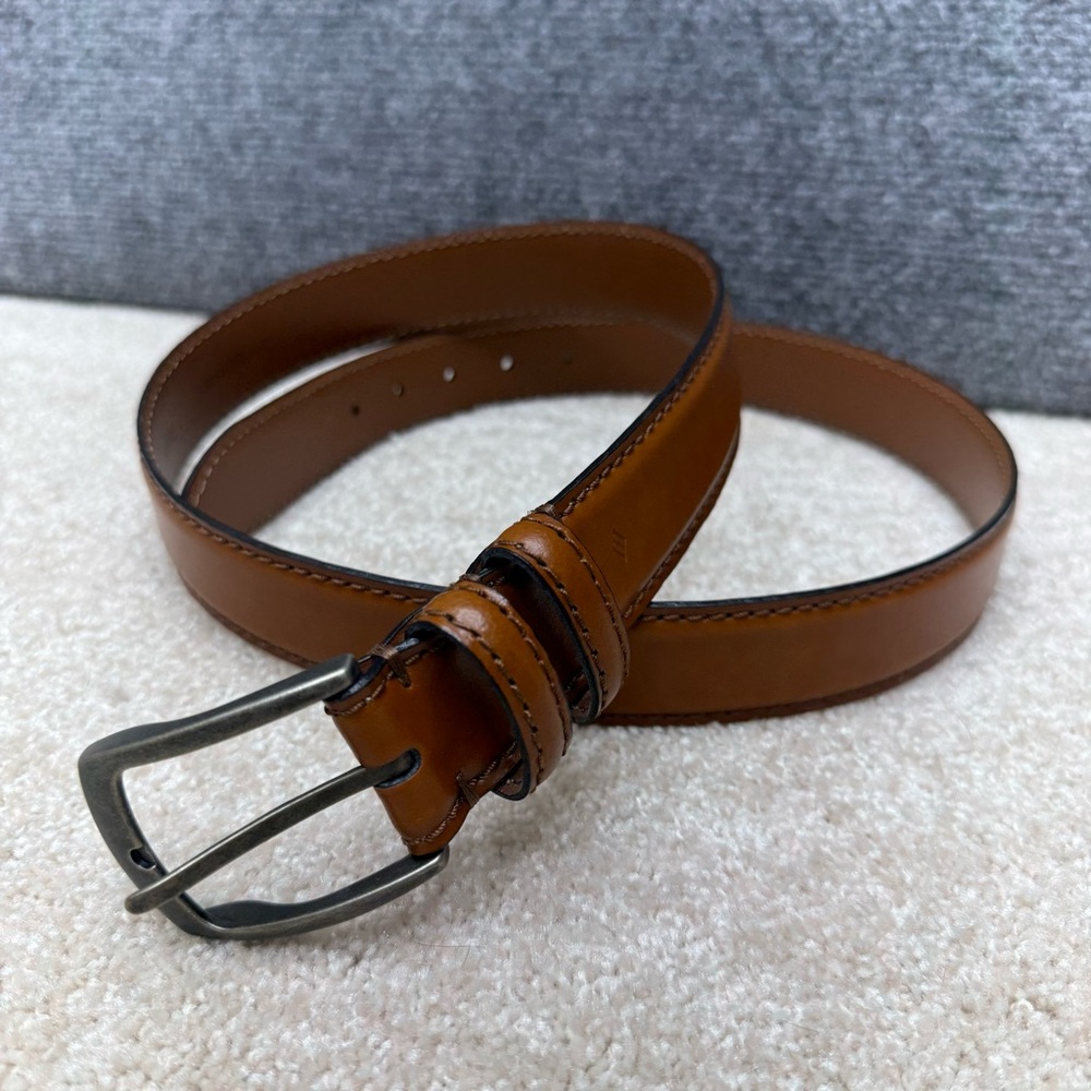 Joseph‎ Abbound Leather Italy dress belt Mens size 42 brown (1-3/8" wide)